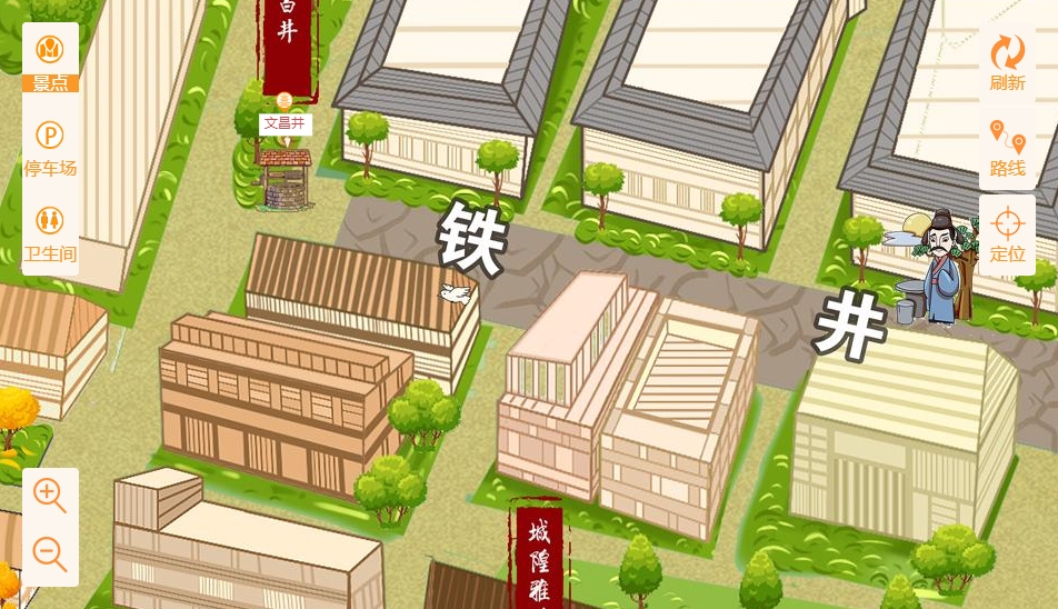 青冈智慧景区：手绘地图与语音导览的完美融合